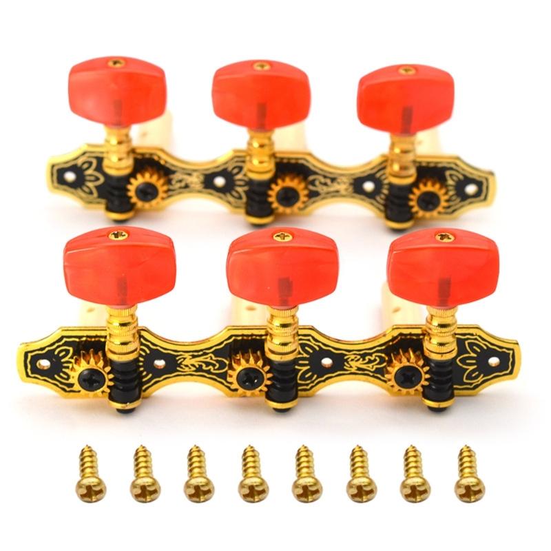 Classical Guitar Tuning Pegs Keys Tuners Machine Heads 3+3 Guitar String Tuning Peg Guitar Part Easy Installation