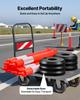 VEVOR 3 Pack Traffic Delineator Posts, 1140 mm Traffic Safety Cones with Fillable Base and Reflective Strips