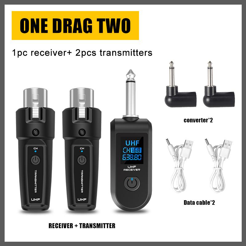 Система UHF XLR-адаптера Динамический микрофон Гитара Аудиомикшер Система PA Беспроводной микрофон Передатчик Приемник Система
