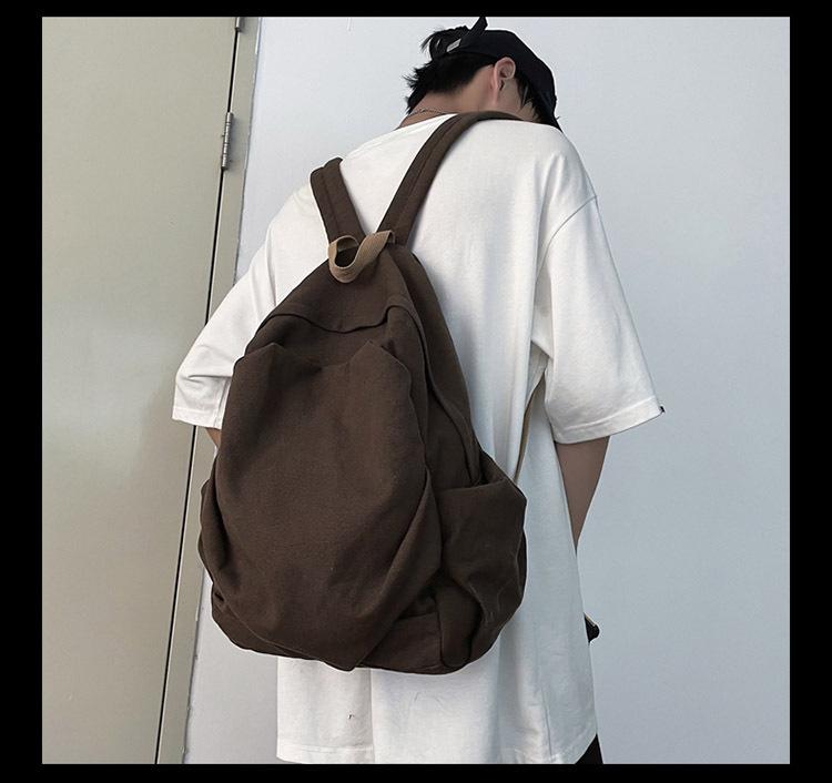Ретро Холщовый Рюкзак Лес для Девочек - Японский Стиль Харадзюку, Простой и Универсальный для Старшеклассниц