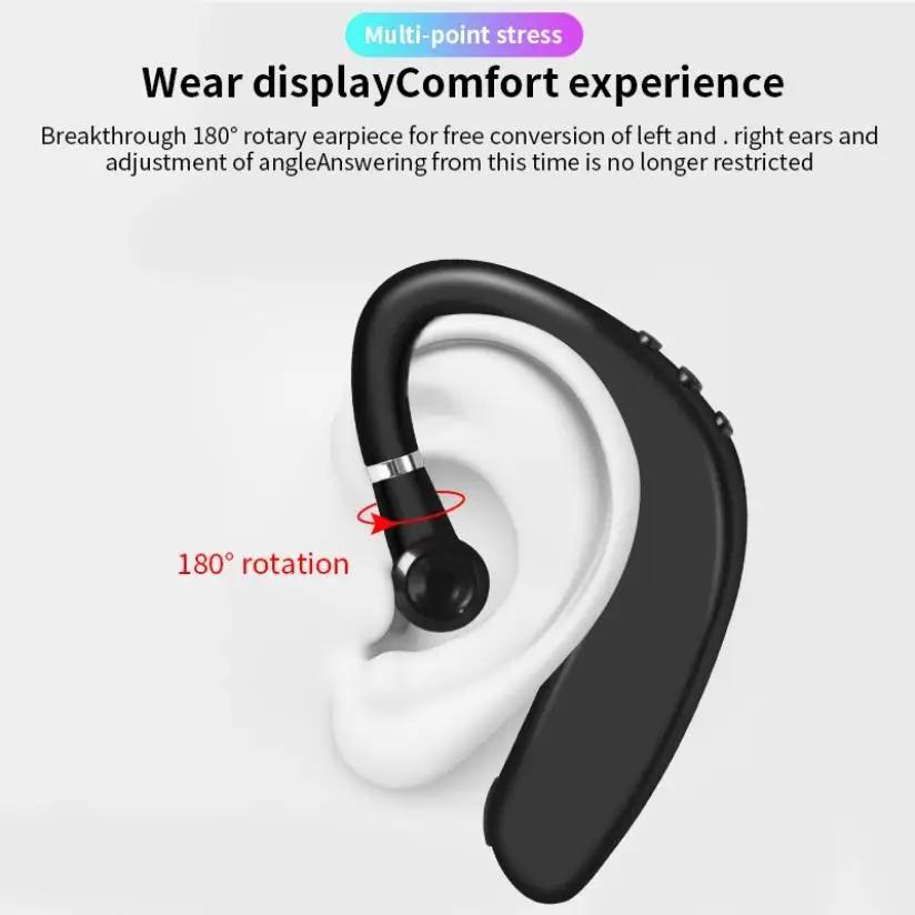 XiaomiNew Wireless Bluetooth Earphones Single Ear Hook Business Stereo Headphones Headset Handsfree Sports Earbud With Microphone