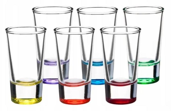 Glass Tumbler Set with Colored Base