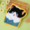 Coral Fleece Kitchen Toilet Handkerchief Cute Cat Bathroom Kerchief High Quality Washcloth