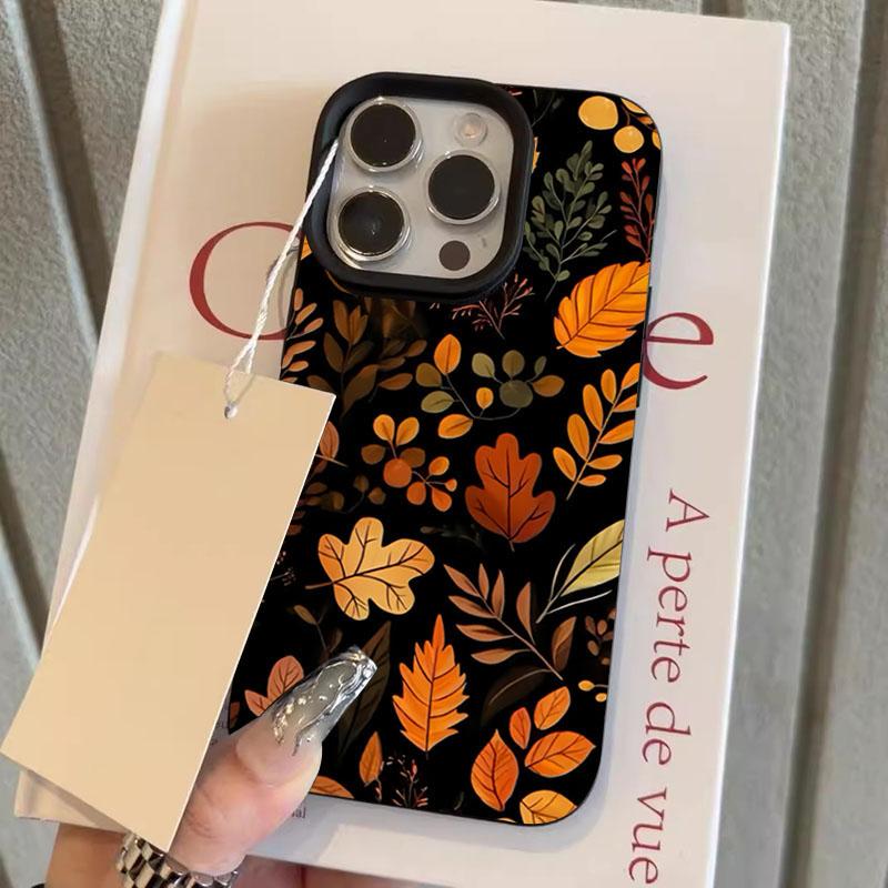 Для iPhone 17 16 15 14 13 12 11 Pro Plus Max Чехол Тыква Осенние Листья С Кофе Мягкий Чехол Для iPhone XS X XR Fundas Чехлы