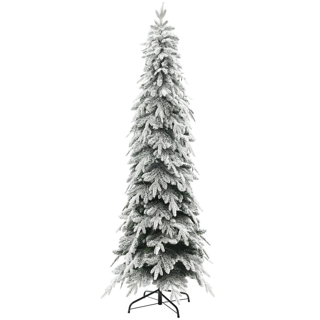 Artificial Christmas tree 210 cm, looks like a real tree with 800 dense branches, artificial snow, car opening