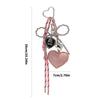 Стильный брелок-бантик с подвеской в виде сердца из искусственной кожи, плетеный шнурок для ключей, аксессуар для студентов и повседневного использования