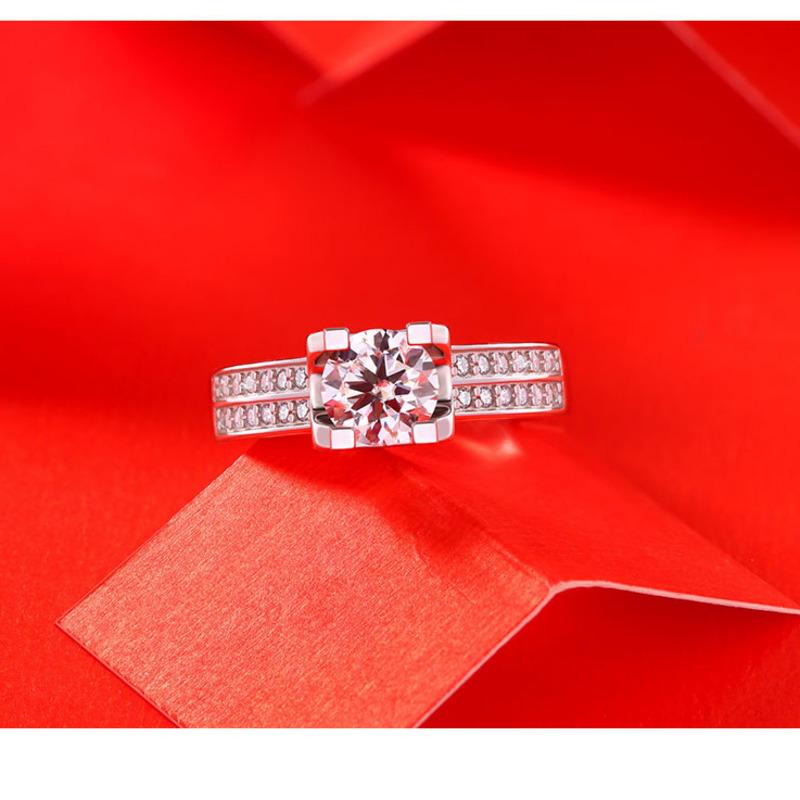 Bague Ringen Женское кольцо с муассанитом S9251ct и фейерверком в виде головы быка Creative Trend Alive