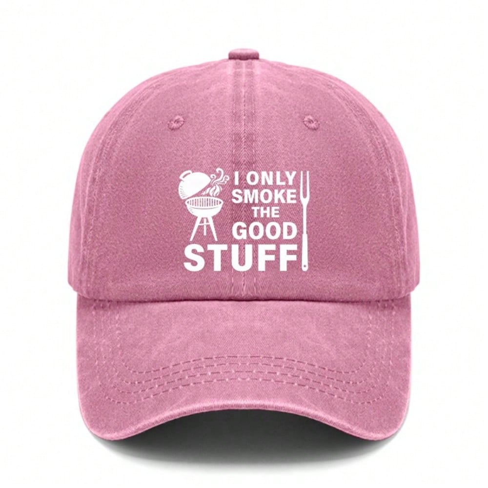 Grill Master Baseball Cap - I Only Smoke The Good Stuff Print Adjustable Unisex Polyester Casual Outdoor Sports Hat For Bbq Lovers Dads Gift