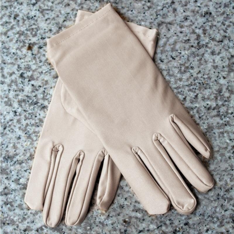 Женские тонкие спандексные перчатки Высокая эластичность Солнцезащитные свойства Танцевальные украшения Этикетные перчатки Белые перчатки