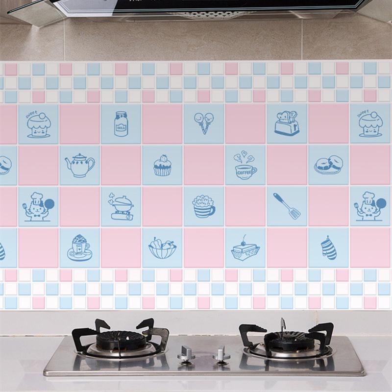 Водонепроницаемые Маслостойкие Самоклеящиеся Кухонные Обои для Плит и Вытяжек