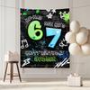 6 7 Birthday Tapestry Single Sided 2D Print Soft Polyester Wall Tapestry Kids Birthday Party Decor Fun Energetic Accessory Gift