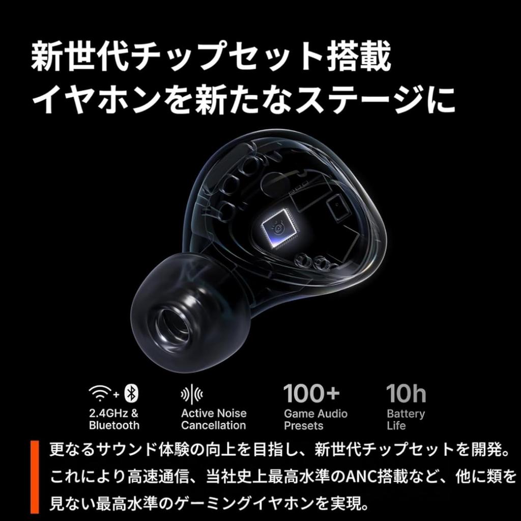 SteelSeries Arctis GameBuds X Игровые Беспроводные Эквалайзер ANC Шумоподавление Идеально для Monster Hunter IP55 Bluetooth Более 200 Индивидуальная Посадка До 40 Часов Qi Быстрая