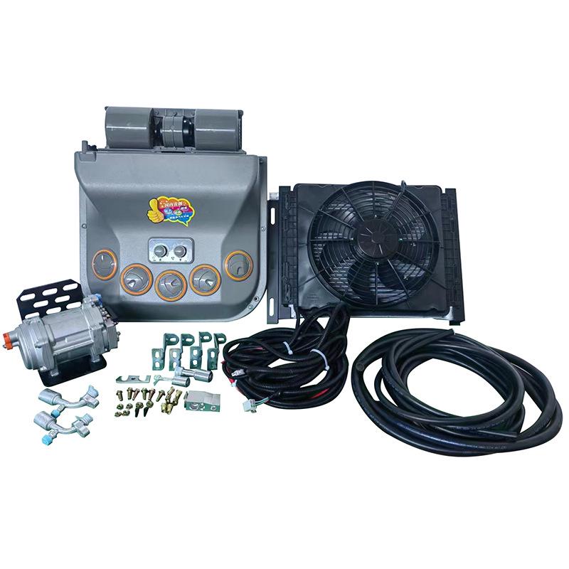 12V/24V Car Electric AC for Light & Heavy Trucks, Construction Vehicles, Harvesters with Ceiling-Mounted Air Outlet