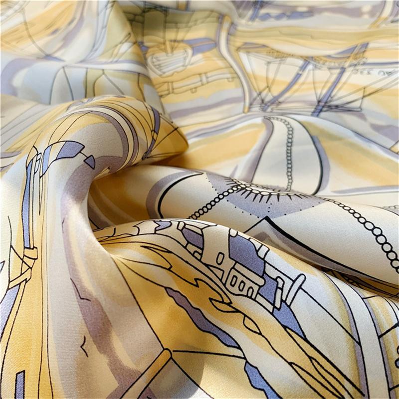 110*110 см квадратный шелковый шарф женский модный принт маленький шейный платок офисный женский пояс для волос носовой платок женский платок шаль шарф