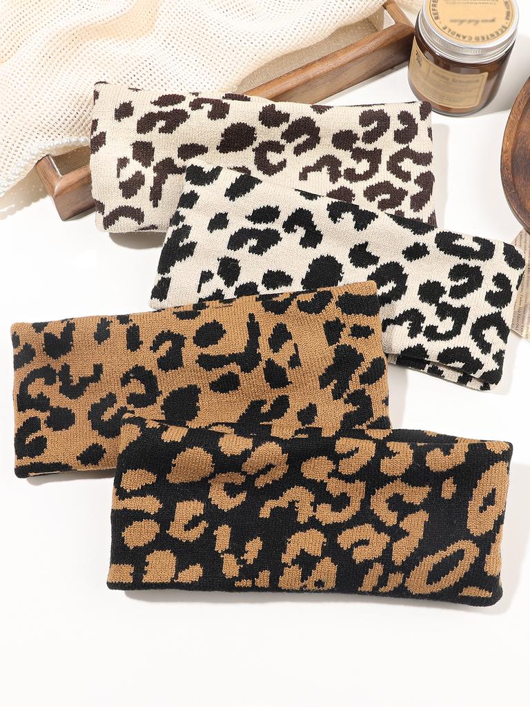 Leopard Print Accessories Yoga Hairband Hair Band Hair Bandeau Stretchy Elastic Gym Sports Fabric For Women Girls