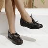 Модные женские балетки Осень Новые Увеличение роста Винтажная шнуровка Модные одинарные туфли Удобная мягкая подошва Нескользящие Повседневные балетки