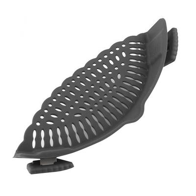 Складной дуршлаг для кастрюль Силиконовый дуршлаг на клипсах для кастрюль Мясо Овощи Фрукты Черный Кухня