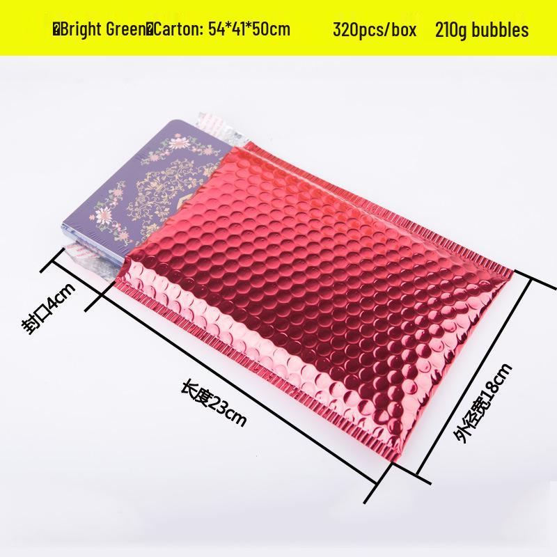 Red Aluminized Bubble Bag: Shockproof Aluminum Foil Packaging for Jewelry, Cosmetics, and Phone Cases