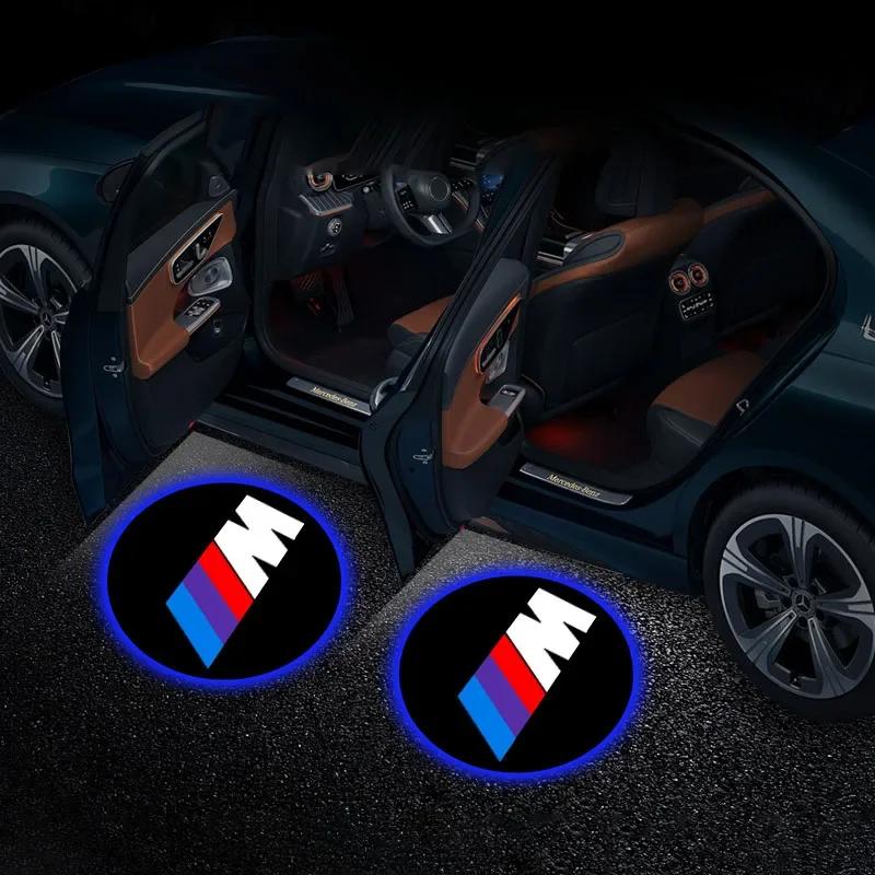 2pcs HD Led Welcome Light Car Door Projector Lamps Car Accessories For BMW 3 5 6 7 Serie X3 X5 X6 M E70 E71 E90 E91 F30 F10 E92