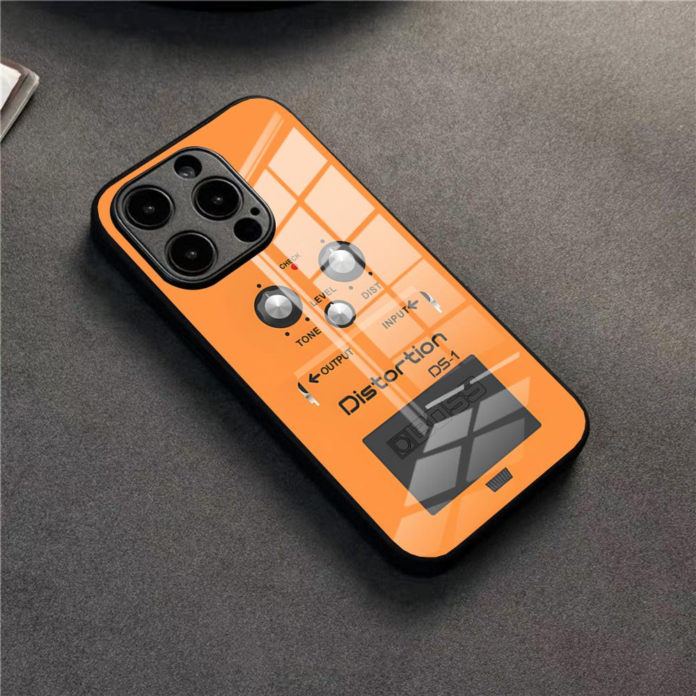 Fashion Effect Box Guitar Phone Case For 17 Pro Max IPhone 16 Pro 14 12 11 13 Mini X XR XS 15 Plus SE Glass Cover