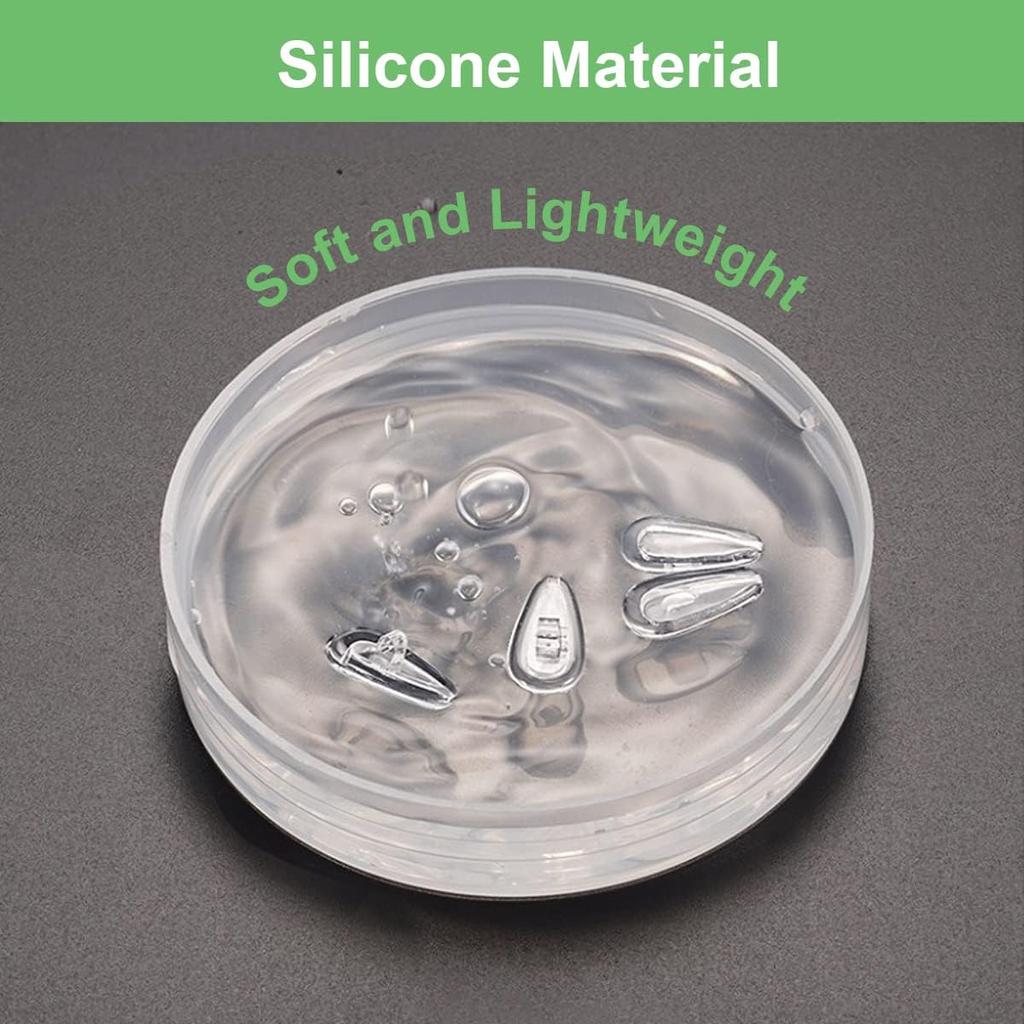 Носоупоры для очков, улучшенные мягкие силиконовые носовые упоры для очков с воздушной камерой, 5 пар вкручивающихся носовых упоров для очков диаметром 15 мм с винтами