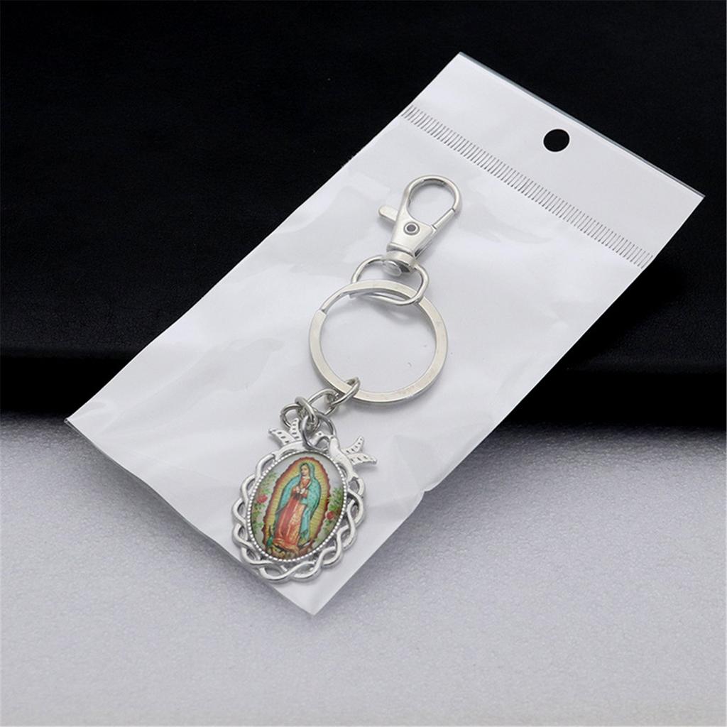 Our Lady of Guadalupe Keychains Key Hanging Ornament Alloy Texture Perfect for Christian Celebrations and Event