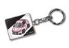 MKJP Custom Keychain Honda Insight ZE4 Black Car Pink Base Color