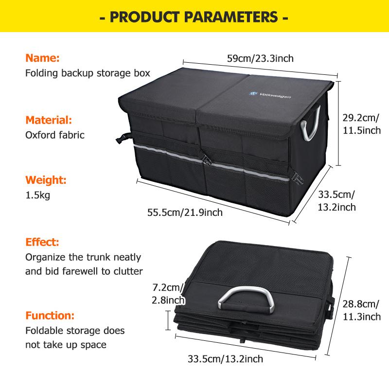 Car Trunk Storage Box Organizer Foldable Tidying Tool For Volkswagen VW Scirocco Passat Polo B5 B6 B7 CC Tiguan Sharan Touran zj0