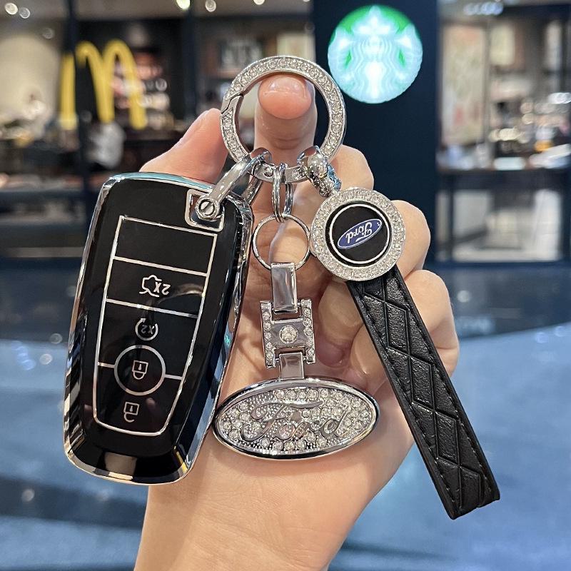 Металлический чехол для ключа Ford Mondeo, Explorer, Focus - стильная мужская сумка с пряжкой-ракушкой