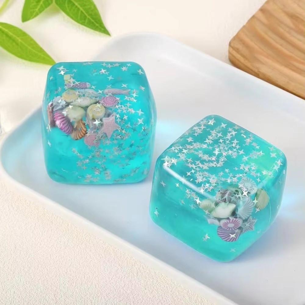 Slow Rebound Ocean Cube Squishy Toys Super Soft Ocean Cube Fidget Toy Reduce Pressure