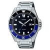 Восстановленные Casio Standard Аналоговые Нержавеющая сталь Черный циферблат Кварцевые MDV-107D-1A2 200M Мужские часы