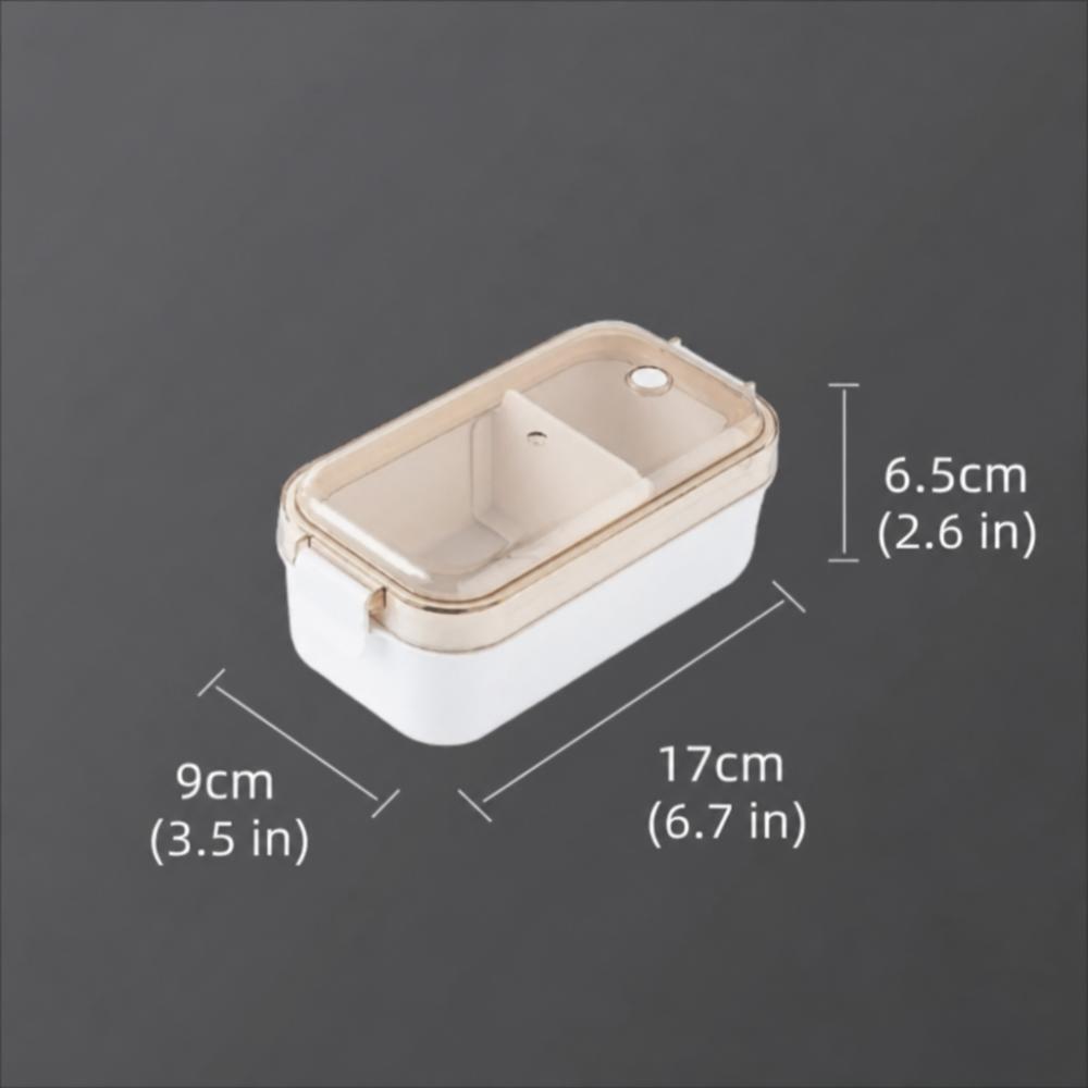 Removable Divider Lunch Storage Container ABS Airtight Kitchen Organizer  For Picnics