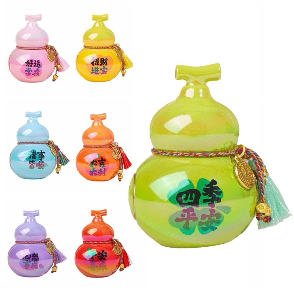 Portable Mini Gourd Statue Chinese Style Gourd Car Ornaments Gift Home Decoration Desk Decorations