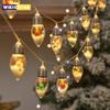 1pc Festive LED Snowball String Lights, 2m 10 LED, Ideal for Christmas & New Year Decorations, Christmas Decorations