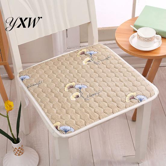 Car Seat Cushion Chair with Straps Dustproof Decorative Polyester Household Home Decoration Restaurant Dining Stool Pad for Daily Use