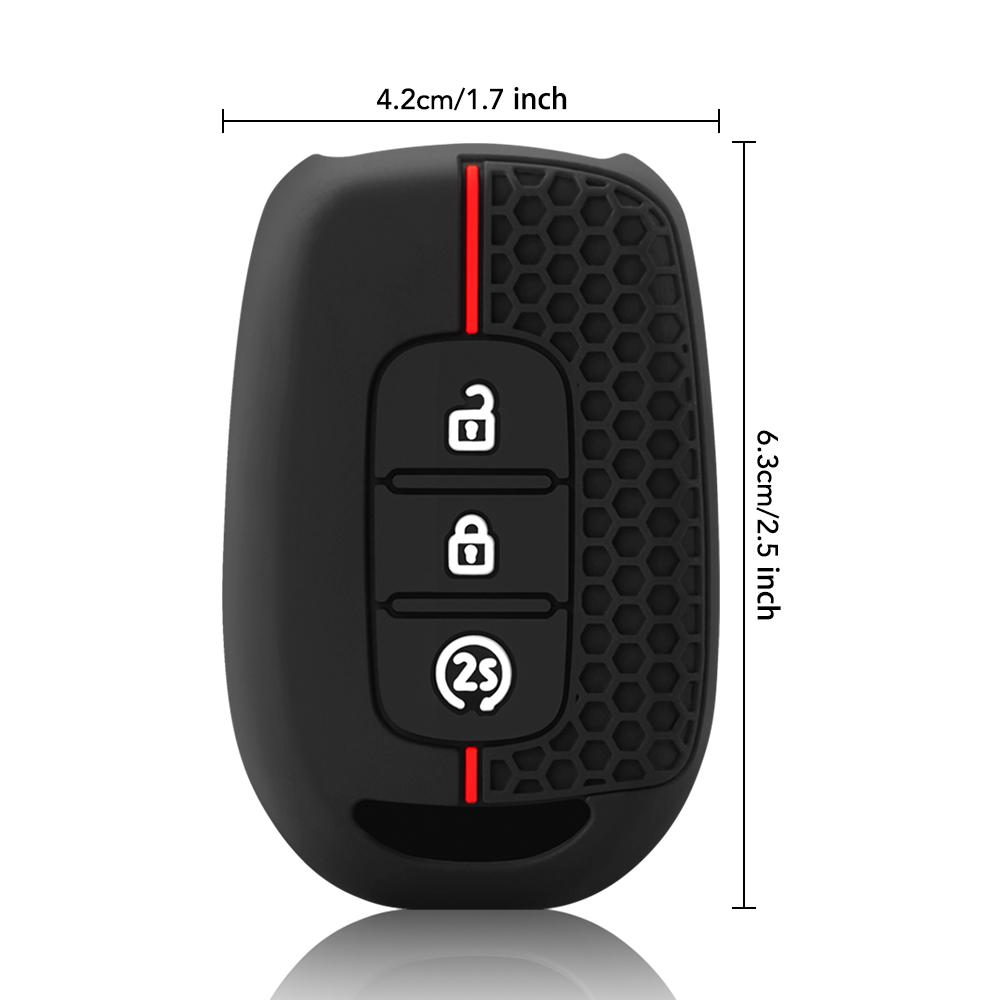 3 Buttons Silicone Remote Key Fob Case Cover For Renault Duster Sandero Logan Clio Captur Laguna Scen 2015 2016 2017