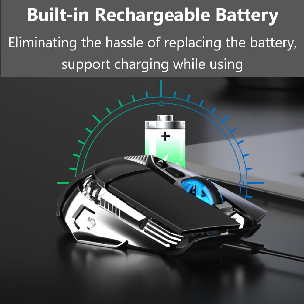 Интеллектуальная голосовая мышь, преобразование голоса в текст, беспроводные перезаряжаемые мыши Aula 2,4g с USB для игрового офиса