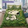 Snoopy Sitting and Counting Money – A Comfortable and Warm Bedding Set, The Perfect Choice To Decorate Your Bedroom.