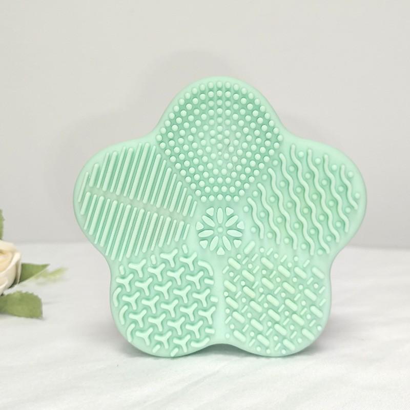 Силиконовые кисти для макияжа Очиститель Стиральные подушечки Чистящий коврик для кистей Очиститель косметических кистей Универсальный инструмент для макияжа Скруббер Коробка Зеленый