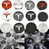 bfxhr7 4Pcs 56mm ABS Tesla Wheel Center Hub Cap Emblem Logo Car Rims Cover Hubcap For Tesla Model 3 Y X S Original Badge Accessories