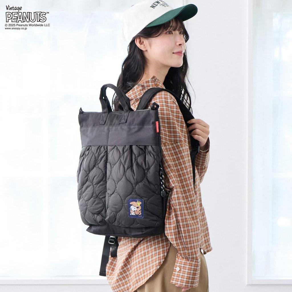 Рюкзак-сумка для шлема Snoopy [Rootote] [Рюкзак] IP. Тео. пыхтеть. Арахис-0R [Черный]