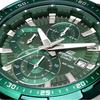 Used EDIFICE Watch EDIFICE Watch Chronograph Green Overseas Model EFR-539DE-3AV [Parallel Import]