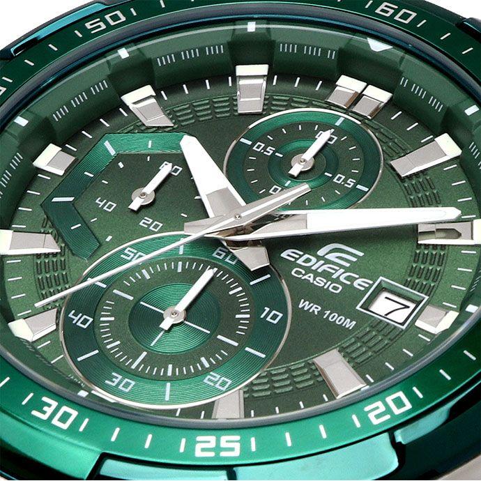 Used EDIFICE Watch EDIFICE Watch Chronograph Green Overseas Model EFR-539DE-3AV [Parallel Import]