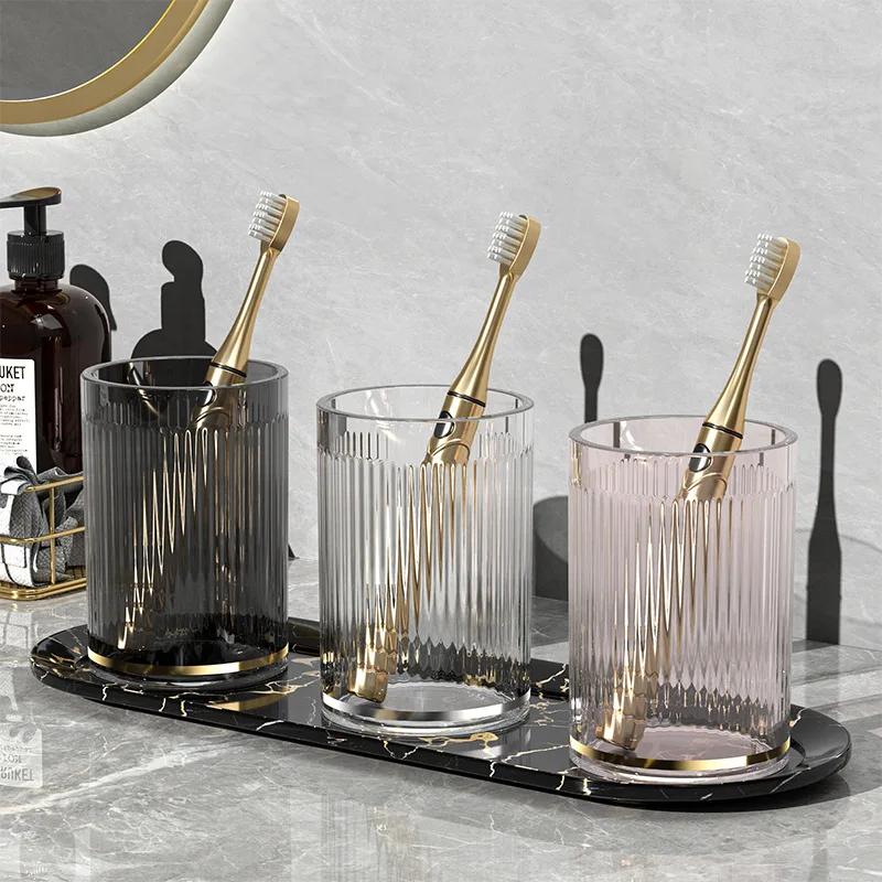 Легкая роскошная прозрачная чашка для ополаскивания полости рта, высокая красота, бытовая, пара, большая емкость для хранения зубных щеток, мытье и чистка зубов