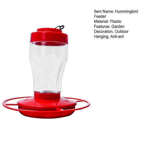Кормушка для колибри, подвесная кормушка для птиц с насестом и защитой от пчел, герметичное отверстие для кормления, кормушка для диких птиц для наружного декора