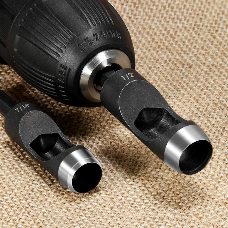 Адаптер с шестигранным хвостовиком Электрическая машина Полый пробойник Для дрели Картон Кожаный ремень Углеродистая сталь Мягкий материал Буровое сверло