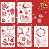 Cake Stencil Xmas Theme Hollow Out Decorative PET Christmas Fondant Cake Rim Mesh Embossing Stamp