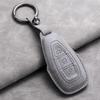 Leather Car Remote Key Case Cover for Ford Focus 3 4 ST Mondeo MK3 MK4 Fiesta Fusion Kuga Ecosport Protect Key Fob Keychain