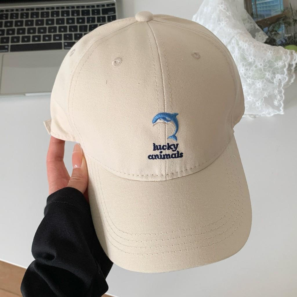 Baseball Trendy Cap With Dolphin And Letter Embroidery Design For Outdoor Wear