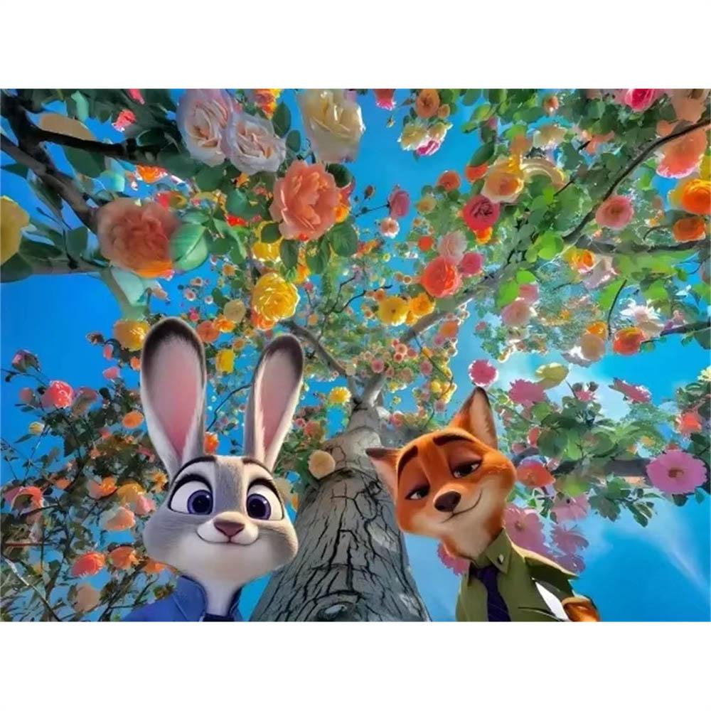 Disney Зверополис Джуди Ник 5D Алмазная Живопись Полностью с Алмазами Сделай Сам Ручная Алмазная Живопись Мультяшный Декоративный Набор для Живописи